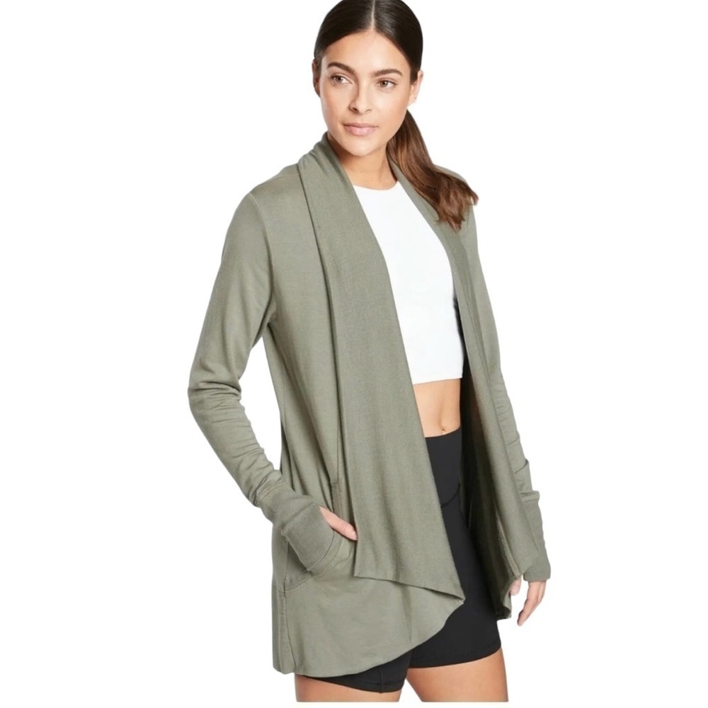Athleta Pranayama Cardigan Wrap Size XS Laurel Olive